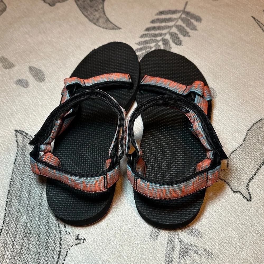 Teva Black and Orange Sandals - Picture 2 of 5